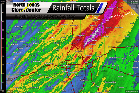 central texas rainfall totals map
